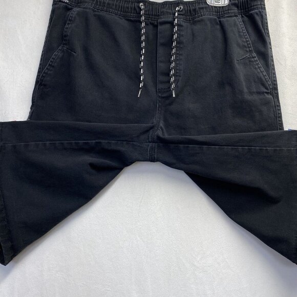 HYPE Stretch Jogger Drawstring Elastic Waist Shorts Men Medium Black W/Pockets - Picture 10 of 16